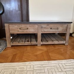 Pottery Barn Marble Table With Storage 