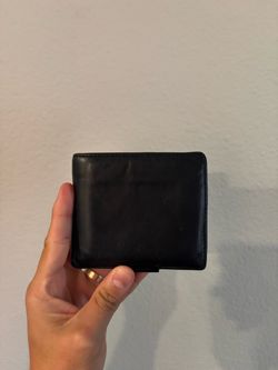AllSaints Black Leather Bifold Wallet – Men’s