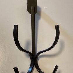 Heavy Duty Dark Metal Over Door Double Hook