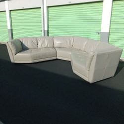Italian Leather Sectional Couch Sofa -Free Delivery!