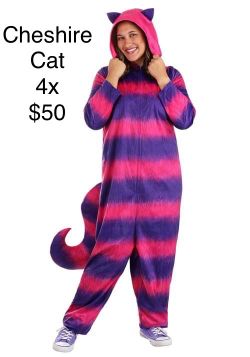 Cheshire Cat Costume Onesie Size 4X