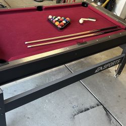 EA Sports 2 In 1 Pool Table / Air Hockey 70” X 38” X 32”