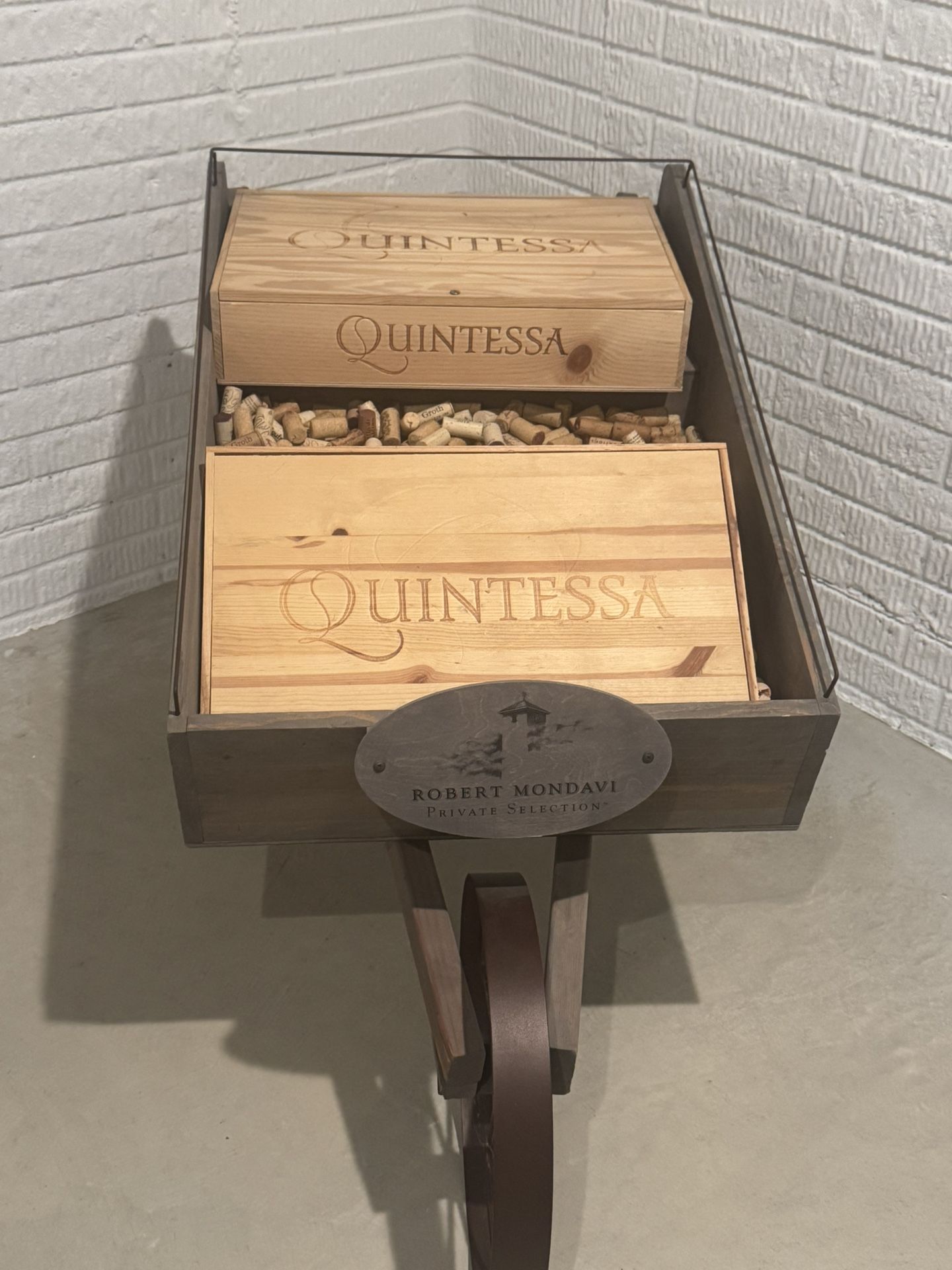 Robert Mondavi Wheel barrel