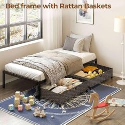 2 Twin Beds with Storage Underneath