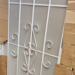 WHITE STEEL SURFACE SECURITY DOOR WITH SCREEN....36" x 80".....NEW.....$ 200