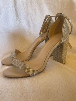 Windsor Sparkly Rhinestone Block Heels Size 10