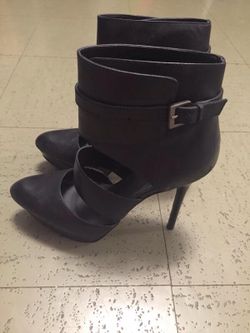 Trouve' black strap heels