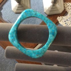 Free form Turquoise Bangle Bracelet