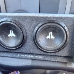 JL AUDIO SLOT-PORTED BASS WEDGE,with KICKER KXA 800.5  AMPLIFIER 