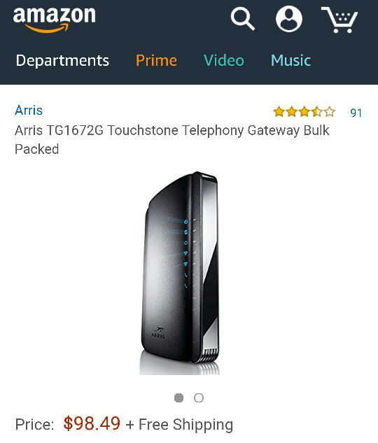 Arris Tg1672g Modem