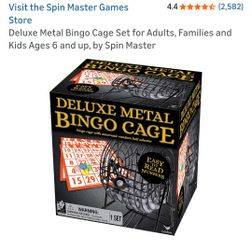 BINGO!! Deluxe Metal Bingo Cage Set for Adults, Families and Kids Ages 6 and up, by Spin Master