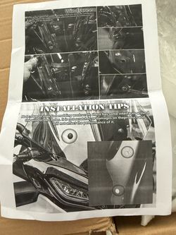 Motorcycle Windscreen Installation Instructions Sheet