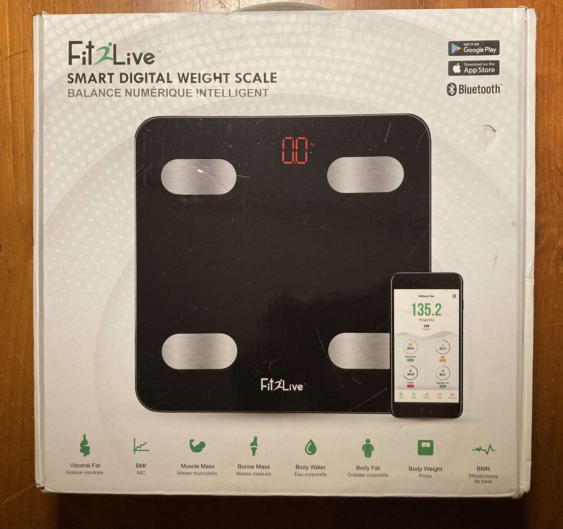Fit2Live Bluetooth Smart Digital Weight Scale