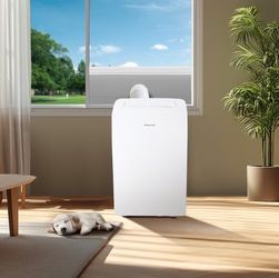 Hisense AP0722CW1W 7,000 BTU Portable Air Conditioner with Wi-Fi, Remote Control, 3-in-1 Cooling, Fan & Dehumidifier for Rooms up to 300 sq. ft.