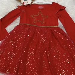 New! Cat & Jack Holiday Dress w/ Hair Accessory *Various Sizes Available