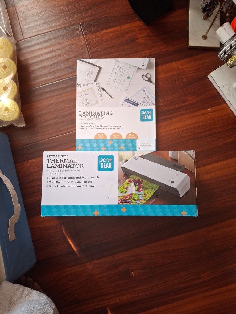 THERMAL LAMINATOR PLUS LAMINATING POUCHES - NEW