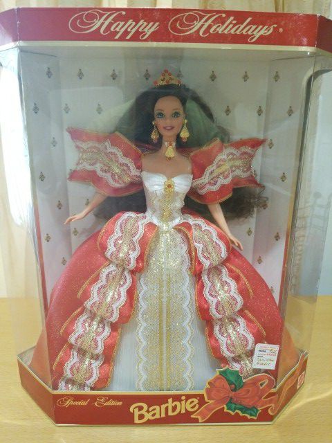 Happy Holidays Barbie Doll - Special Edition 10th Aniversary Hallmark 5th in Series (1997)