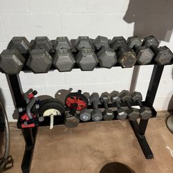 Free Weights, Premium Bench & Rack