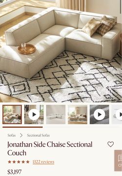 Jonathan Side Chaise Sectional Couch (UTC area)
