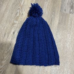 Blue Pom Hat