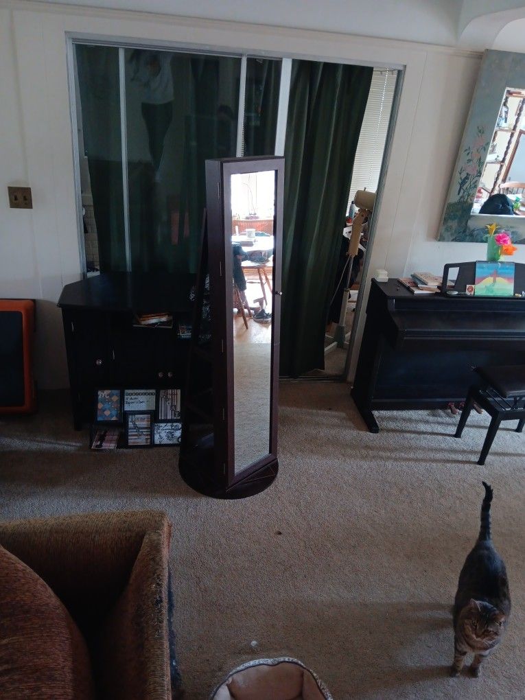 Mirror With Jewelry Holder Inside