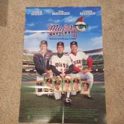 NEW OLD STOCK 1994 Major League II Original Movie House Full Sheet Poster.