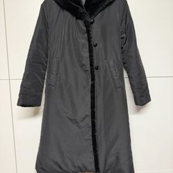 woman padding long coat size 6
