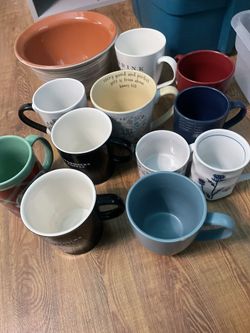 Assorted Mug and Bowl Coffee Set