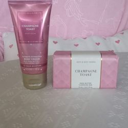 Champagne Toast Body Cream And Bar Set
