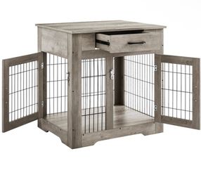 Furniture Style pet Dog or cat Crate End Table with Drawer
