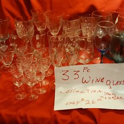 33pc Wine Glass Collection