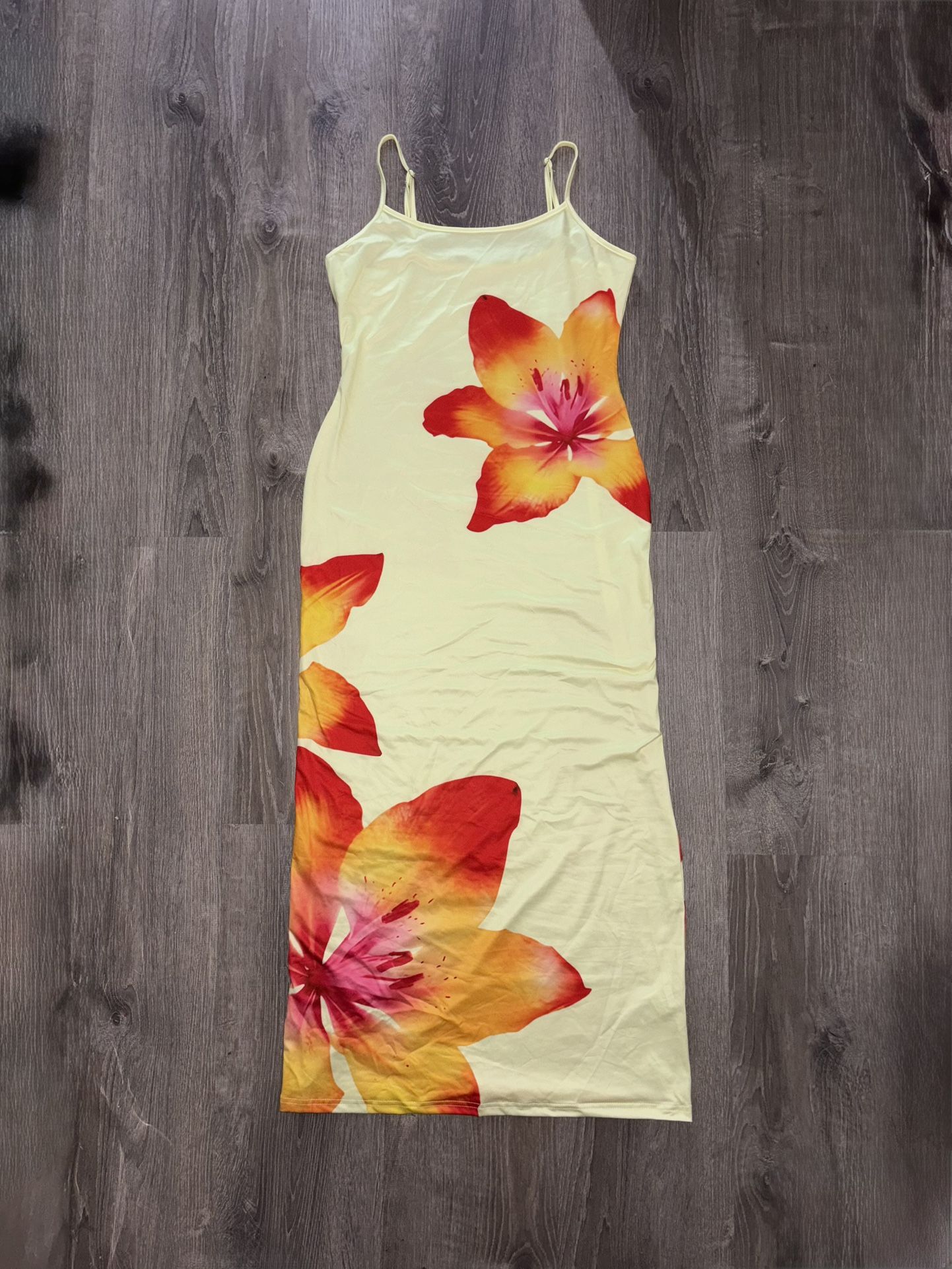 Yellow Maxi Floral Dress