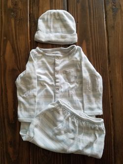 3 month sleeper sack with matching hat.