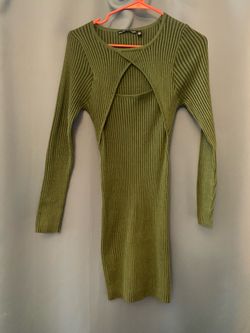 Long sleeve, cut out bodycon dress, size M