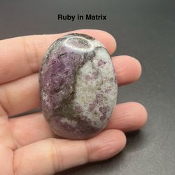 Ruby in Matrix Genuine Palm Stone from India 75g