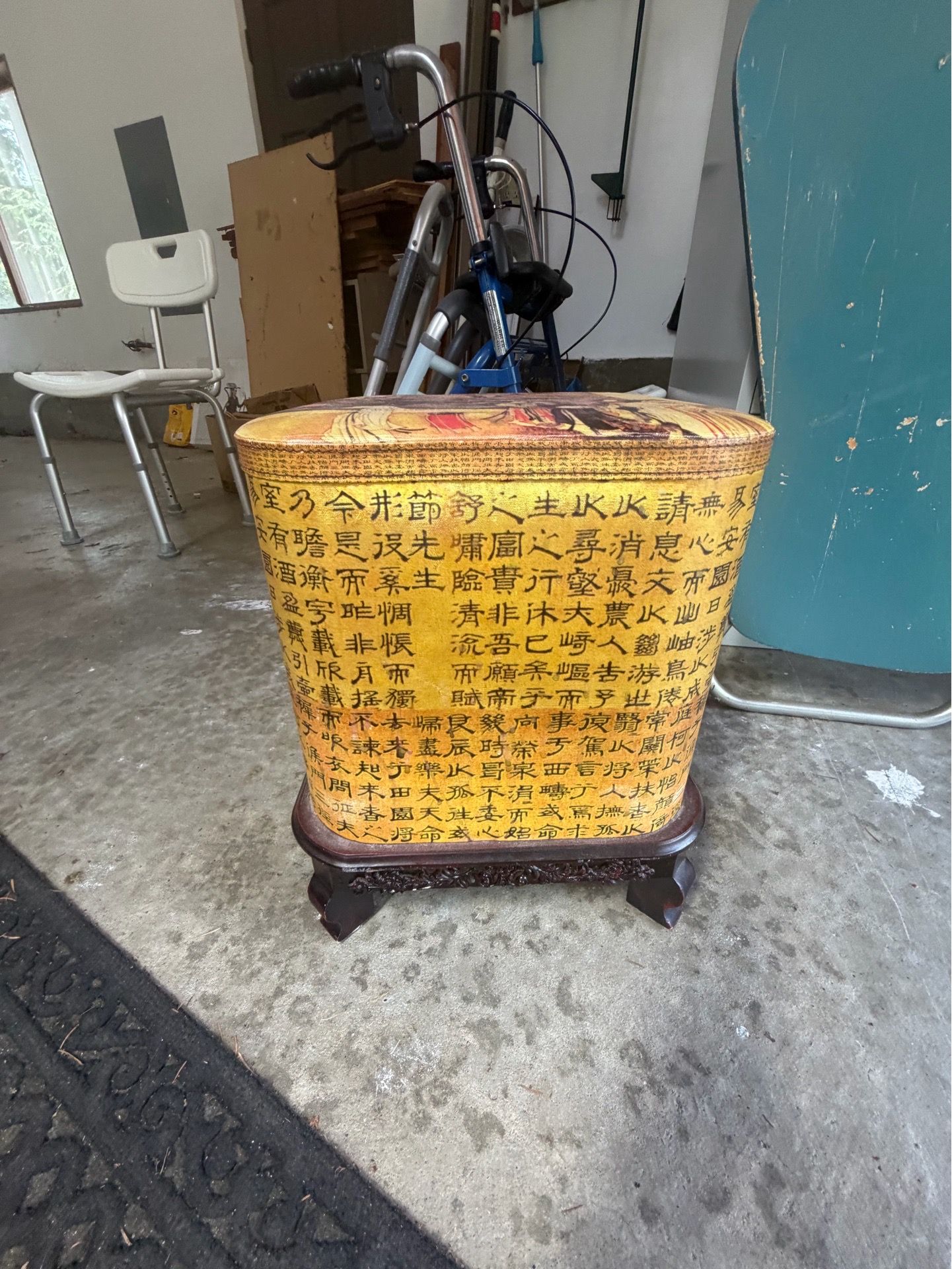 Asian Decorative Storage Stool / Accent Seat