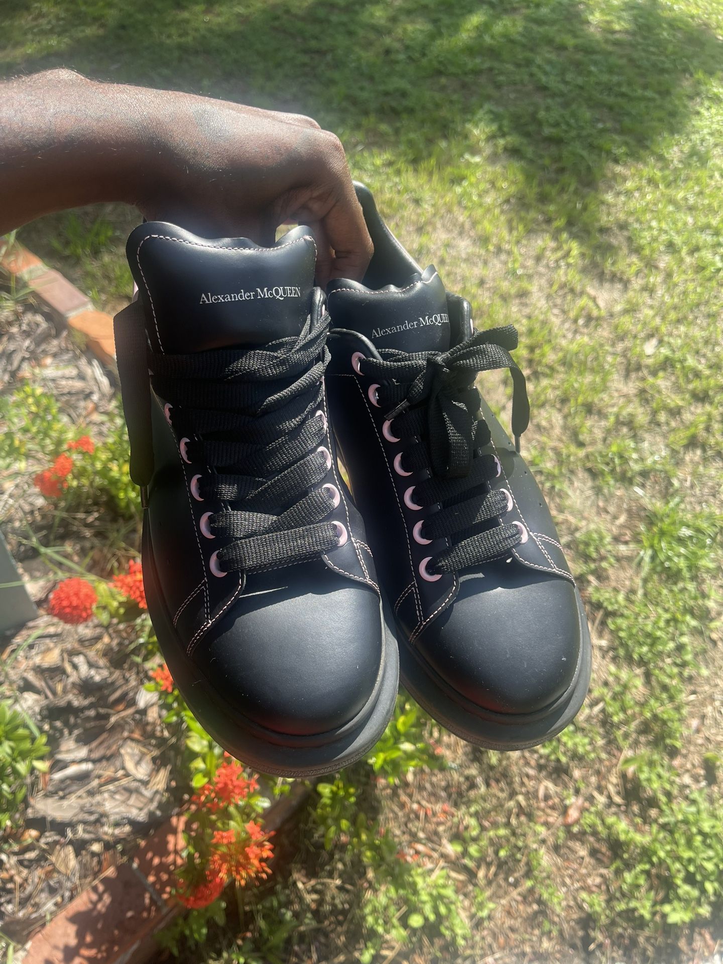 Alexander McQueen Oversized Sneakers – Black/Pink – Size 45 (US 12)
