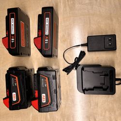 4-Pack 18V Lithium Batteries+charger  (2x 7.0Ah + 2x 5.0Ah) Replacement for Milwaukee M18