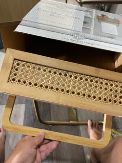 Bamboo towel rack