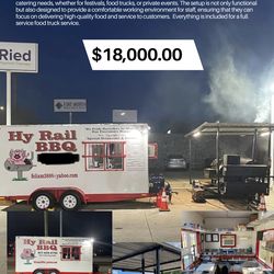 Fully Equipped enclosed Food Truck & BBQ Trailer