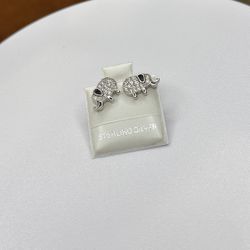 Sterling Silver 925 Elephant Stud Earrings 