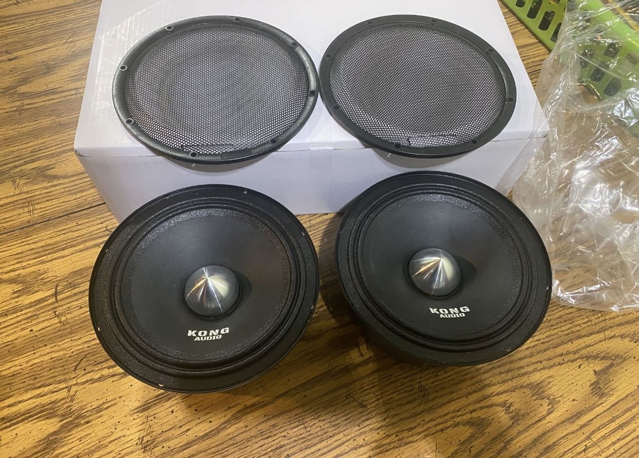 New Pair 6.5” Kong Audio 600w Max Power Bullet Midrange Loud Speakers $80 Per Pair