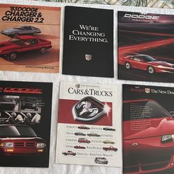 Lot Of 10 Vintage Dodge Auto Dealership Advertisement Charger Colt Magnum Etc
