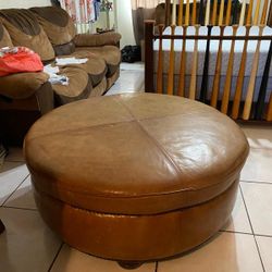 ottoman para sala 100% vaqueta pura piel