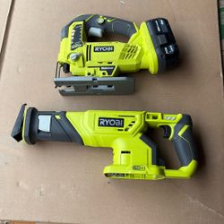 Ryobi Sawszall And Jigsaw Cordless 