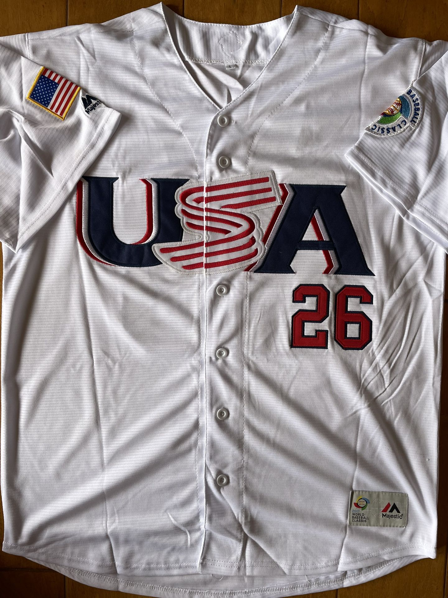 Chase Utley 2008 Team USA World Classic Phillies Men's Large