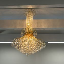 Golden Chandelier With Crystals