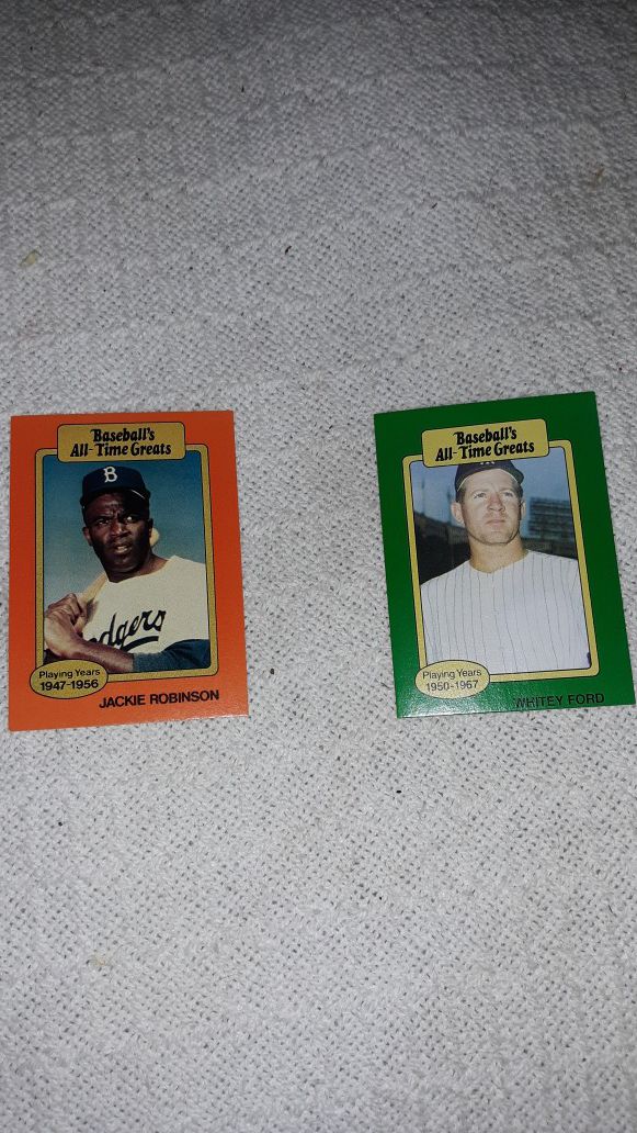 2 1987 baseball's all time greats cards