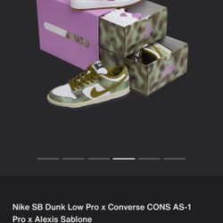 Nike SB Dunk Low Alexis Sablone Chameleon/Converse pack Size Men’s 12 Deadstock/Brand New! 100% AUTHENTIC!