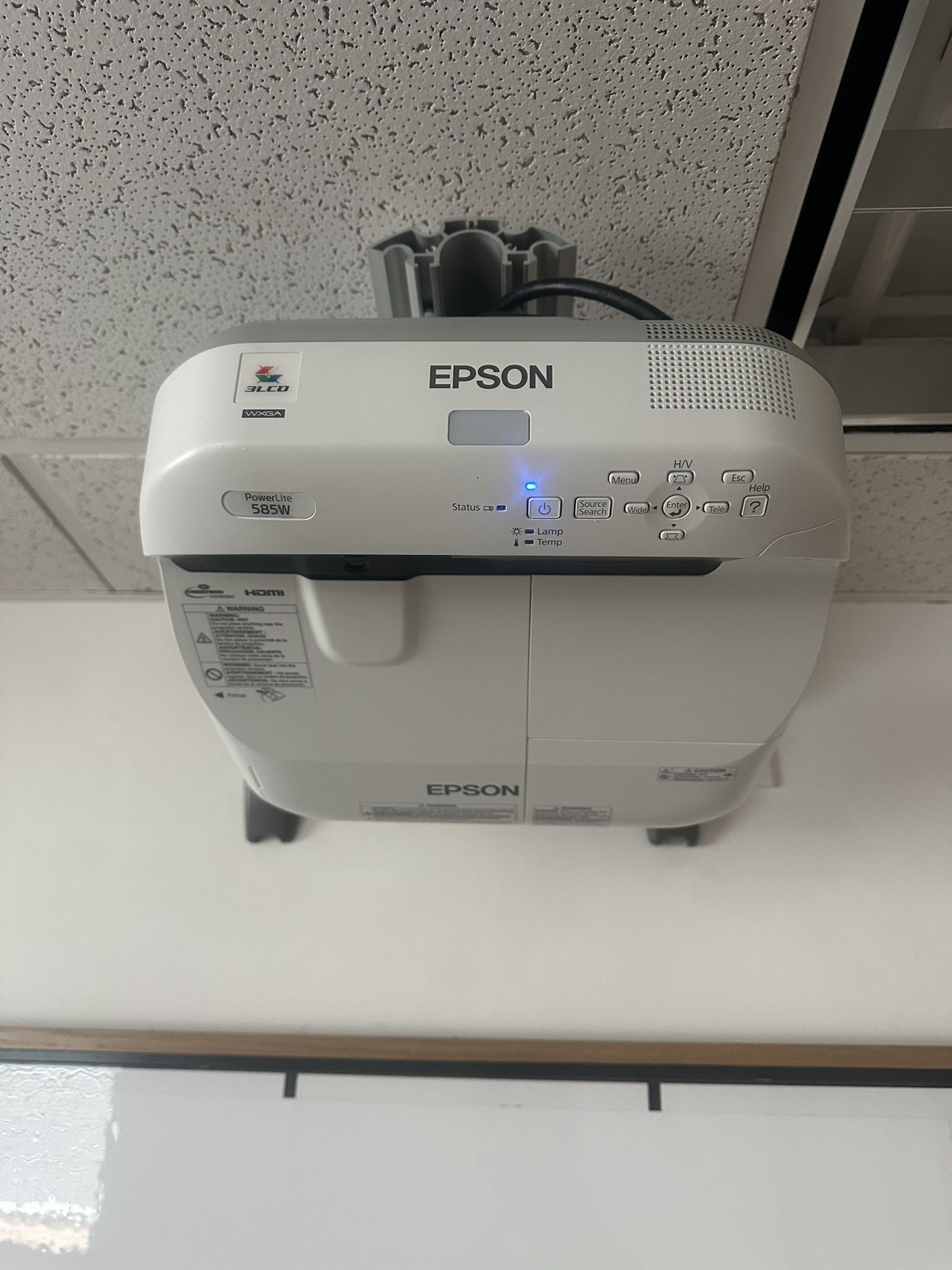 Epson PowerLite 585W Short Throw Projectors with Ceiling Mounts